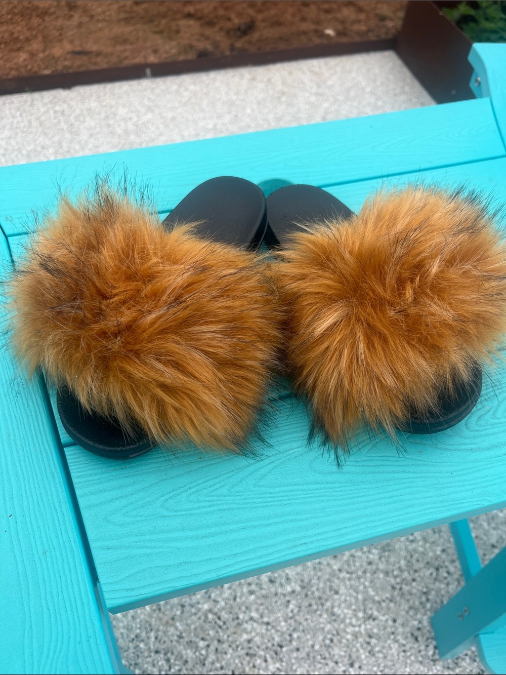 ‎Faux Fur Slides